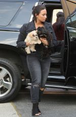 DEMI LOVATO Arrives at a Recording Studio in West Hollywood 04/03/2017