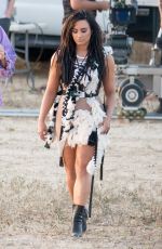 DEMI LOVATO on the Set of No Promises Music Video in Los Angeles 04/12/2017