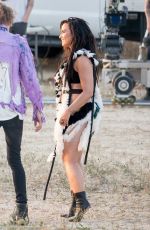 DEMI LOVATO on the Set of No Promises Music Video in Los Angeles 04/12/2017