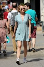 DIANE KRUGER in Short Skirt Out in New York 04/29/2017