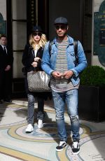 DOUTZEN KROES and Her Husband Sunnery James Leaves Meurice Hotel in Paris 04/01/2017