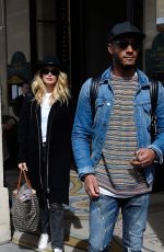 DOUTZEN KROES and Her Husband Sunnery James Leaves Meurice Hotel in Paris 04/01/2017