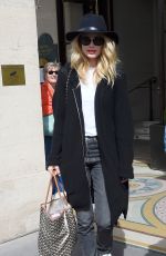 DOUTZEN KROES and Her Husband Sunnery James Leaves Meurice Hotel in Paris 04/01/2017