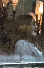 ELIZABETH OLSEN adn Paul Bettany on the Set of Avengers: Infinity War in Edinburgh 04/19/2017
