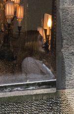 ELIZABETH OLSEN adn Paul Bettany on the Set of Avengers: Infinity War in Edinburgh 04/19/2017
