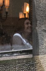 ELIZABETH OLSEN adn Paul Bettany on the Set of Avengers: Infinity War in Edinburgh 04/19/2017