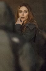 ELIZABETH OLSEN on the Set of Avengers: Infinity War 04/01/2017