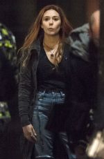 ELIZABETH OLSEN on the Set of Avengers: Infinity War 04/01/2017