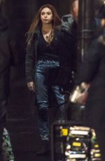 ELIZABETH OLSEN on the Set of Avengers: Infinity War 04/01/2017