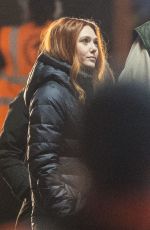 ELIZABETH OLSEN on the Set of Avengers: Infinity War in Edinburgh 04/01/2017