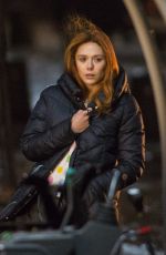 ELIZABETH OLSEN on the Set of Avengers: Infinity War in Edinburgh 04/05/2017