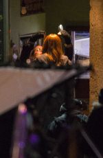 ELIZABETH OLSEN on the Set of Avengers: Infinity War in Edingurgh 04/21/2017