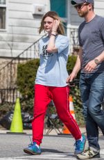ELLE FANNING Arrives on the Set of I Think We