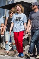 ELLE FANNING Arrives on the Set of I Think We
