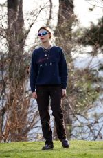 ELLE FANNING on the Set of I Think We
