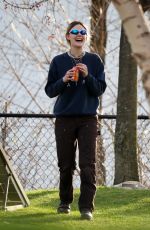 ELLE FANNING on the Set of I Think We