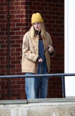 ELLE FANNING on the Set of I Think We