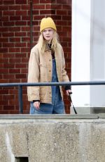 ELLE FANNING on the Set of I Think We