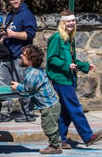 ELLE FANNING on the Set of I Think We