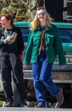 ELLE FANNING on the Set of I Think We