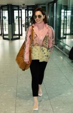 EMILIA CLARKE at Heathrow Airport in London 04/14/2017