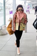 EMILIA CLARKE at Heathrow Airport in London 04/14/2017