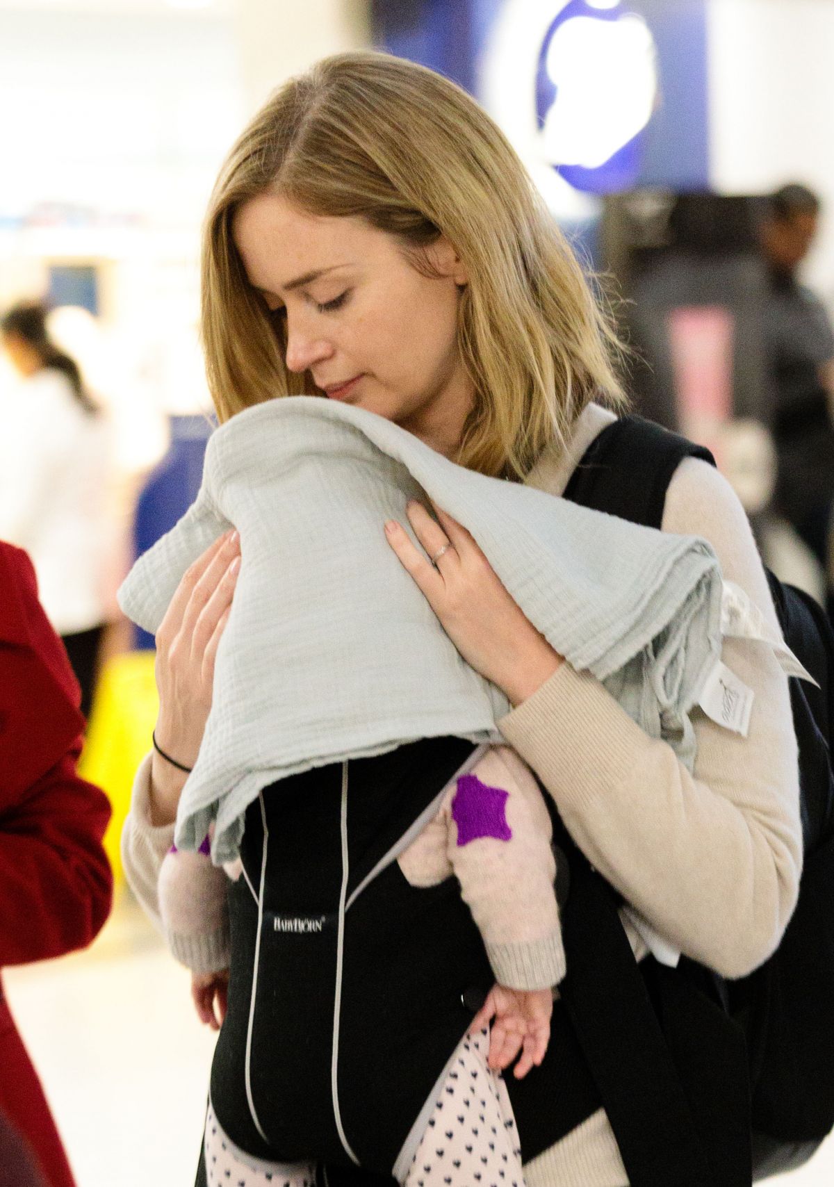 EMILY BLUNT at Heathrow Airport in London 04/17/2017
