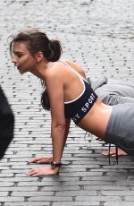 EMILY RATAJKOWSKI Filming DKNY Commercial in New York 04/25/2017