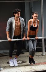 EMILY RATAJKOWSKI Filming DKNY Commercial in New York 04/25/2017