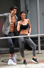 EMILY RATAJKOWSKI Filming DKNY Commercial in New York 04/25/2017