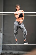 EMILY RATAJKOWSKI Filming DKNY Commercial in New York 04/25/2017