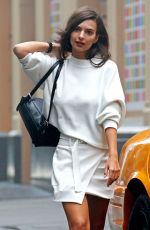 EMILY RATAJKOWSKI on the Set of a DKNY Commercial in New York 04/26/2017