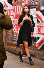 EMILY RATAJKOWSKI on the Set of a DKNY Commercial in New York 04/26/2017