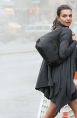 EMILY RATAJKOWSKI on the Set of a Photoshoot for DKNY Campaign in New York 04/25/2017