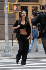 EMILY RATAJKOWSKI Shooting DKNY Commercial in New York 04/24/2017