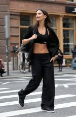 EMILY RATAJKOWSKI Shooting DKNY Commercial in New York 04/24/2017