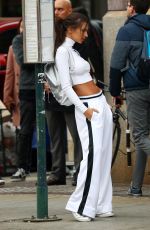 EMILY RATAJKOWSKI Shooting DKNY Commercial in New York 04/24/2017