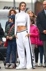 EMILY RATAJKOWSKI Shooting DKNY Commercial in New York 04/24/2017