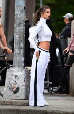 EMILY RATAJKOWSKI Shooting DKNY Commercial in New York 04/24/2017