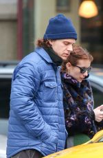 EMMA ROBERTS and Evan Peters Out and About in New York 04/04/2017