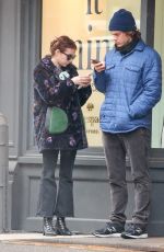 EMMA ROBERTS and Evan Peters Out and About in New York 04/04/2017