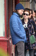 EMMA ROBERTS and Evan Peters Out and About in New York 04/04/2017