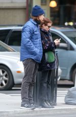 EMMA ROBERTS and Evan Peters Out and About in New York 04/04/2017