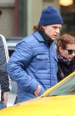 EMMA ROBERTS and Evan Peters Out and About in New York 04/04/2017