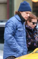 EMMA ROBERTS and Evan Peters Out and About in New York 04/04/2017
