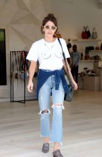 EMMA ROBERTS in Ripped Jeans Out in Los Angeles 04/12/2017