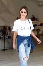 EMMA ROBERTS in Ripped Jeans Out in Los Angeles 04/12/2017