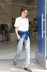 EMMA ROBERTS in Ripped Jeans Out in Los Angeles 04/12/2017