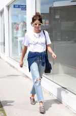 EMMA ROBERTS in Ripped Jeans Out in Los Angeles 04/12/2017