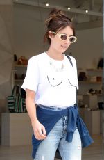 EMMA ROBERTS in Ripped Jeans Out in Los Angeles 04/12/2017